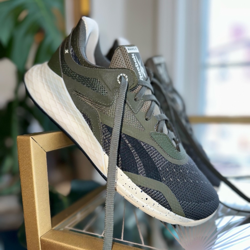 Reebox Nano CrossFit X Sneakers Dark Green, Black, White, Cream/Ivory Speckle 8 - Picture 7 of 8